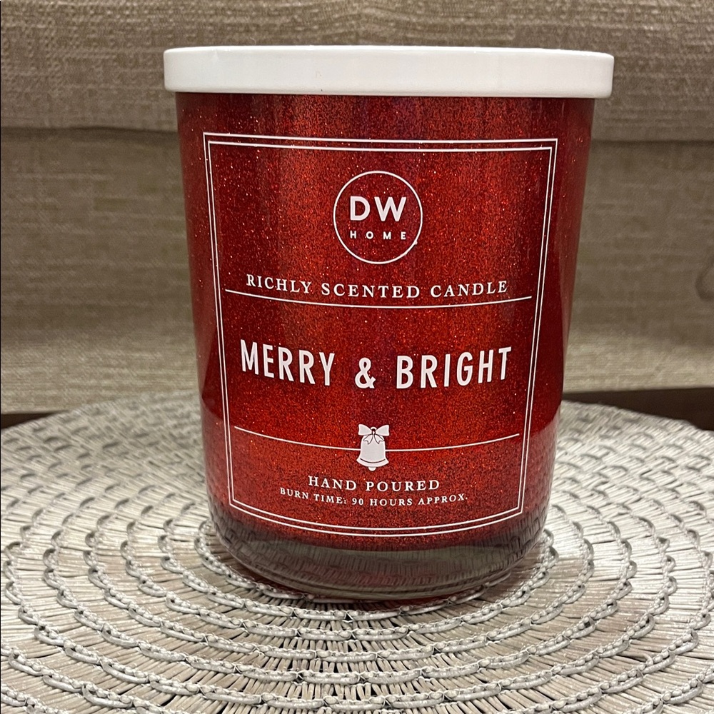 DW Home Merry & Bright Rich Red Candle